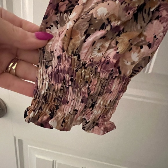 EN SAISON FLORAL BOHO TIE UP CROP TOP BLOUSE - Picture 5 of 14